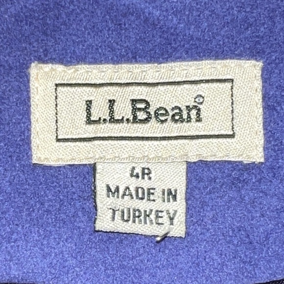 Women’s LL Bean Blazer Jacket size 4 R Purple 3 Button Wool Cashmere Blend - Picture 4 of 7